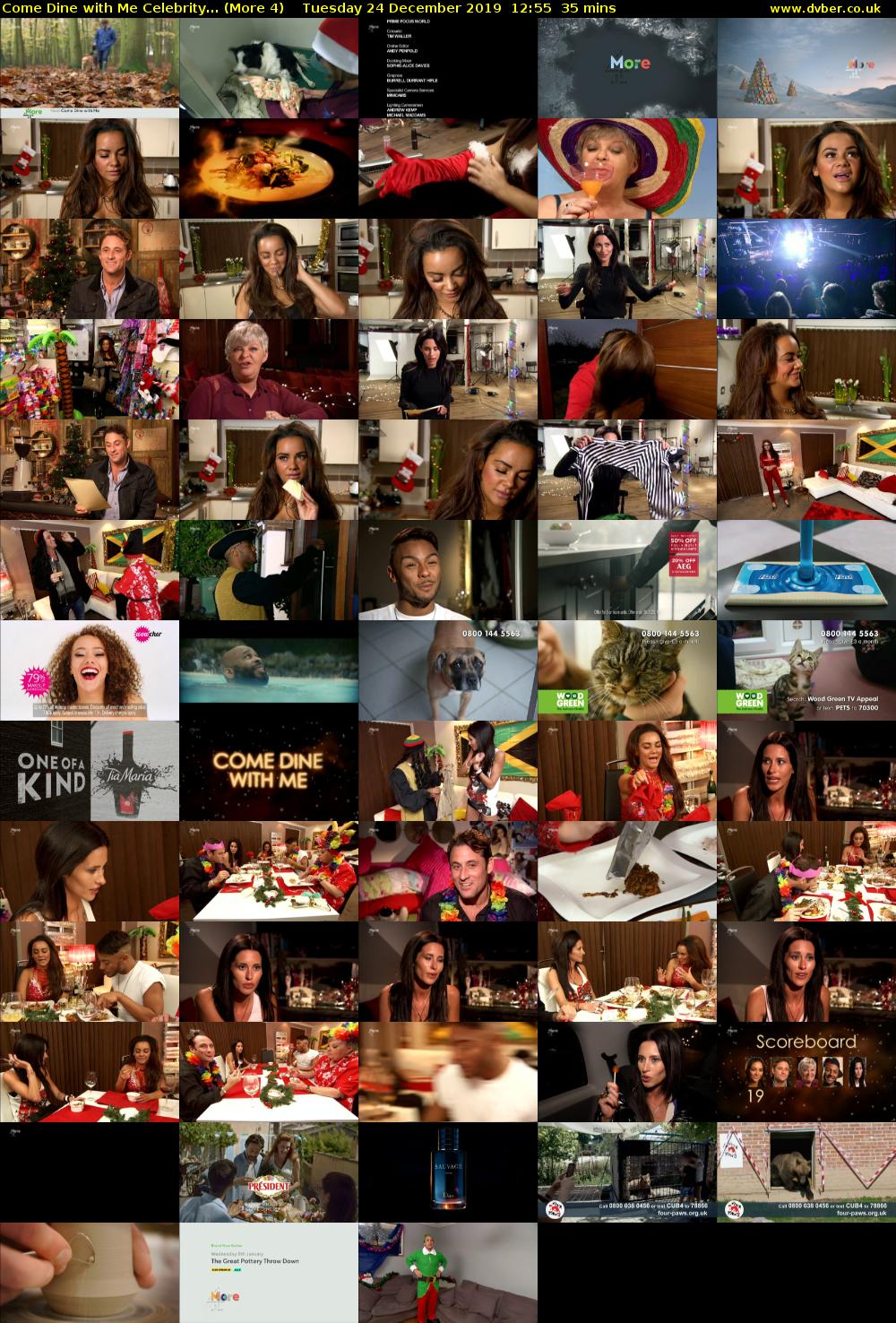 Come Dine with Me Celebrity... (More 4) Tuesday 24 December 2019 12:55 - 13:30