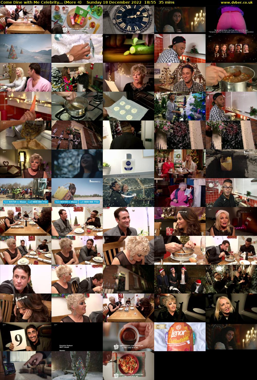 Come Dine with Me Celebrity... (More 4) Sunday 18 December 2022 18:55 - 19:30