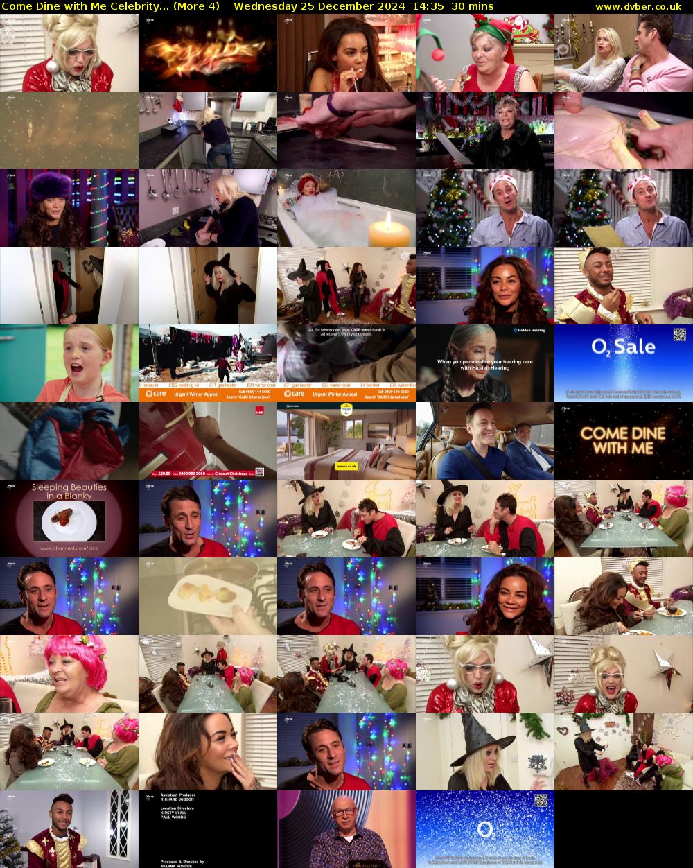 Come Dine with Me Celebrity... (More 4) Wednesday 25 December 2024 14:35 - 15:05