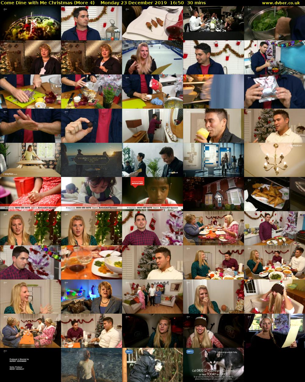 Come Dine with Me Christmas (More 4) Monday 23 December 2019 16:50 - 17:20