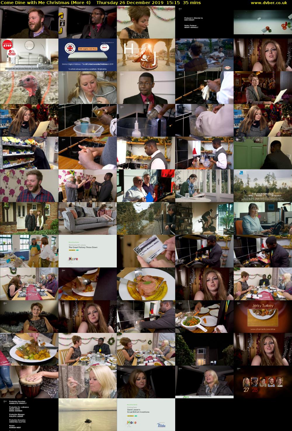Come Dine with Me Christmas (More 4) Thursday 26 December 2019 15:15 - 15:50