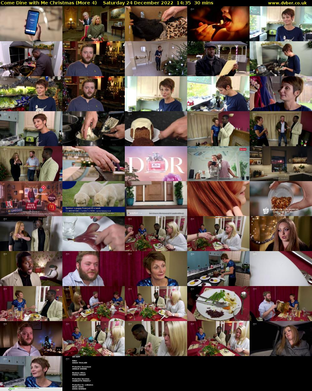 Come Dine with Me Christmas (More 4) Saturday 24 December 2022 14:35 - 15:05