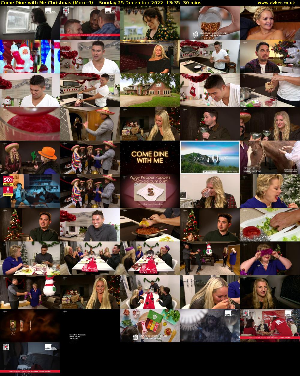 Come Dine with Me Christmas (More 4) Sunday 25 December 2022 13:35 - 14:05