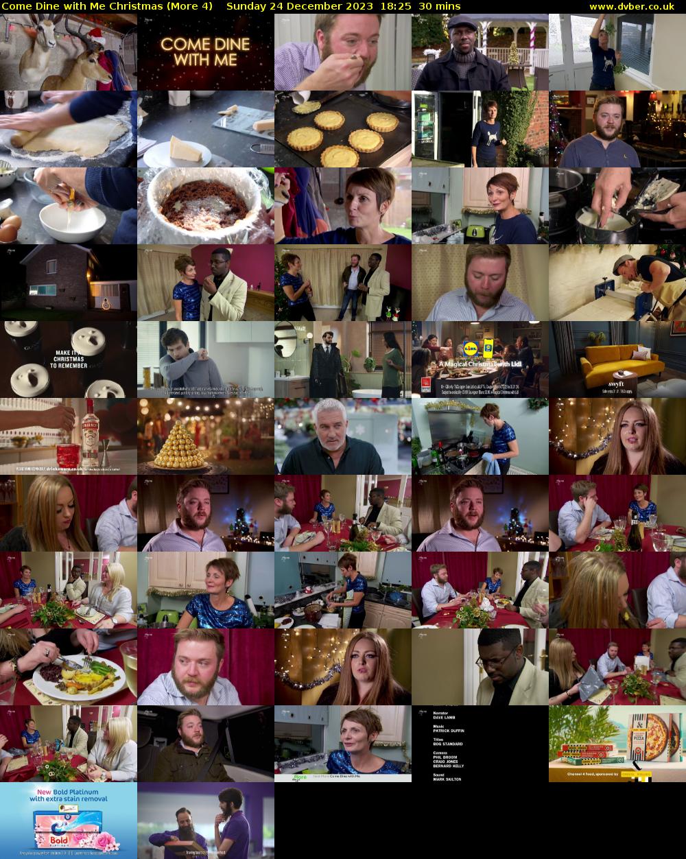 Come Dine with Me Christmas (More 4) Sunday 24 December 2023 18:25 - 18:55