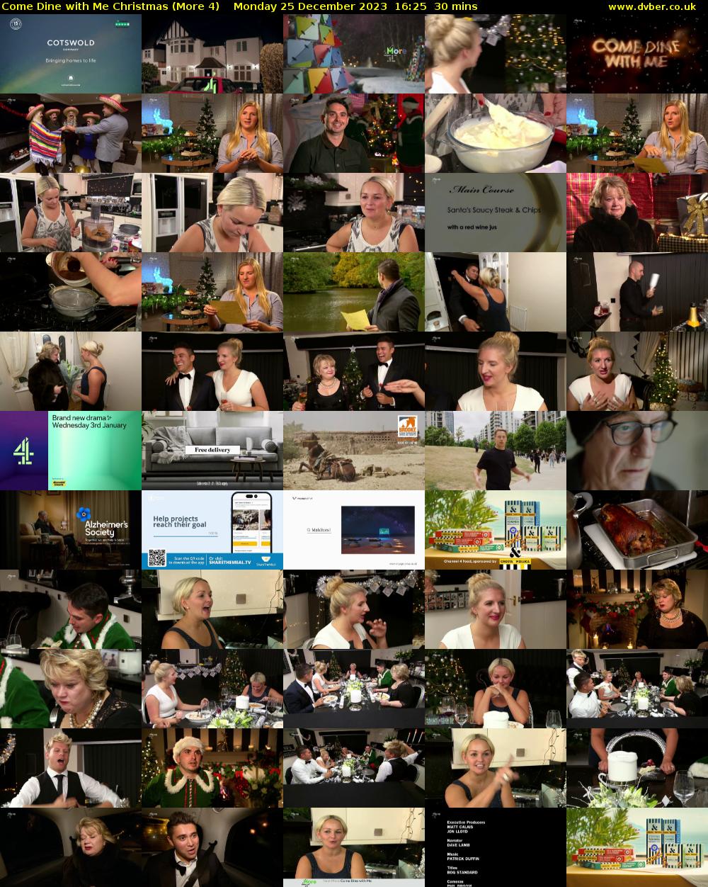 Come Dine with Me Christmas (More 4) Monday 25 December 2023 16:25 - 16:55