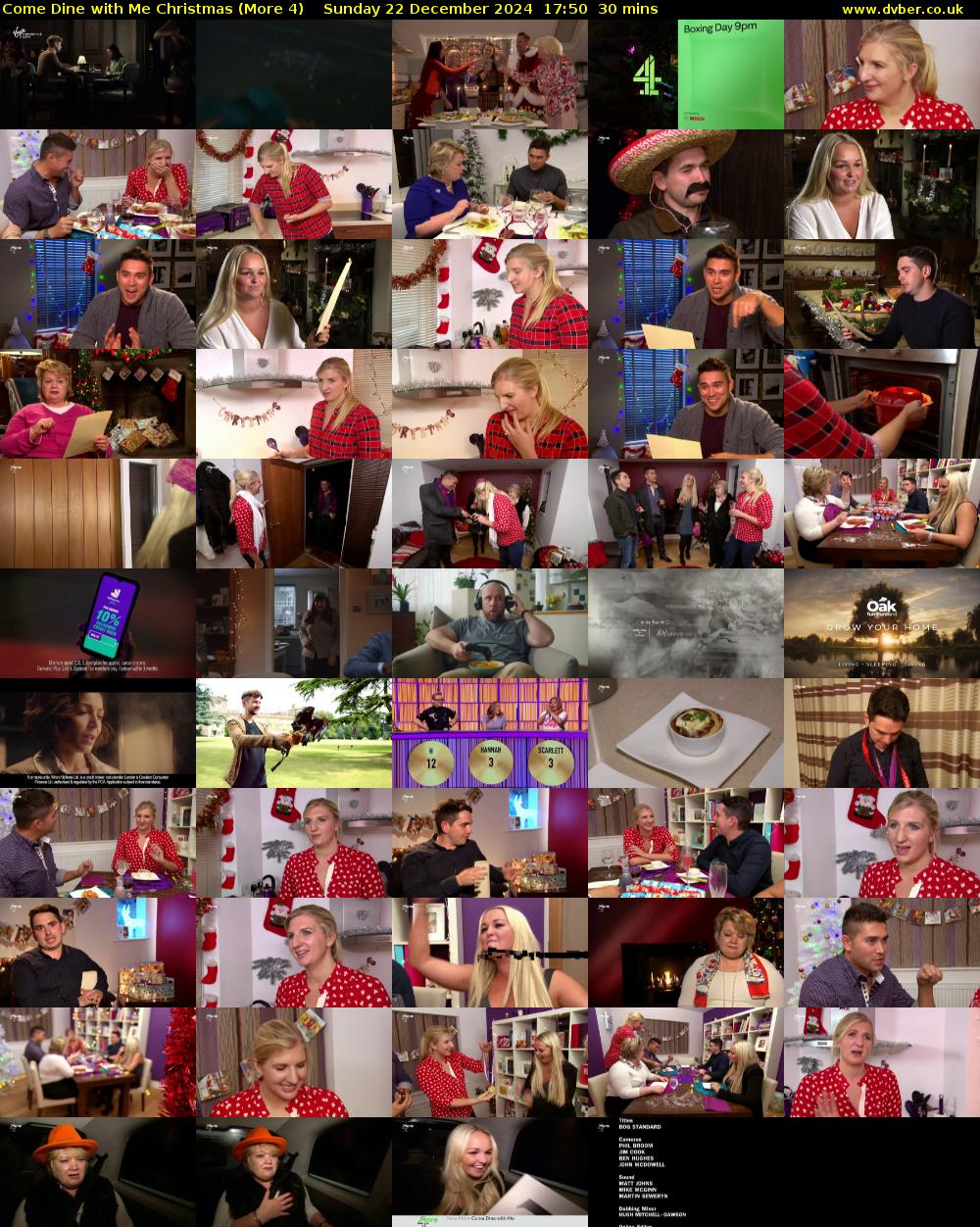 Come Dine with Me Christmas (More 4) Sunday 22 December 2024 17:50 - 18:20