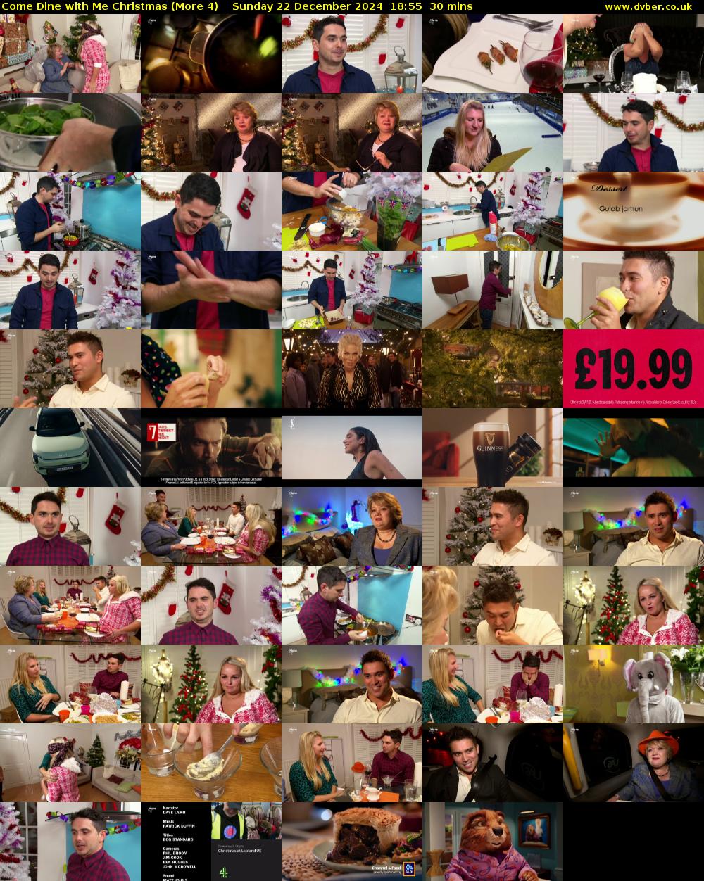 Come Dine with Me Christmas (More 4) Sunday 22 December 2024 18:55 - 19:25