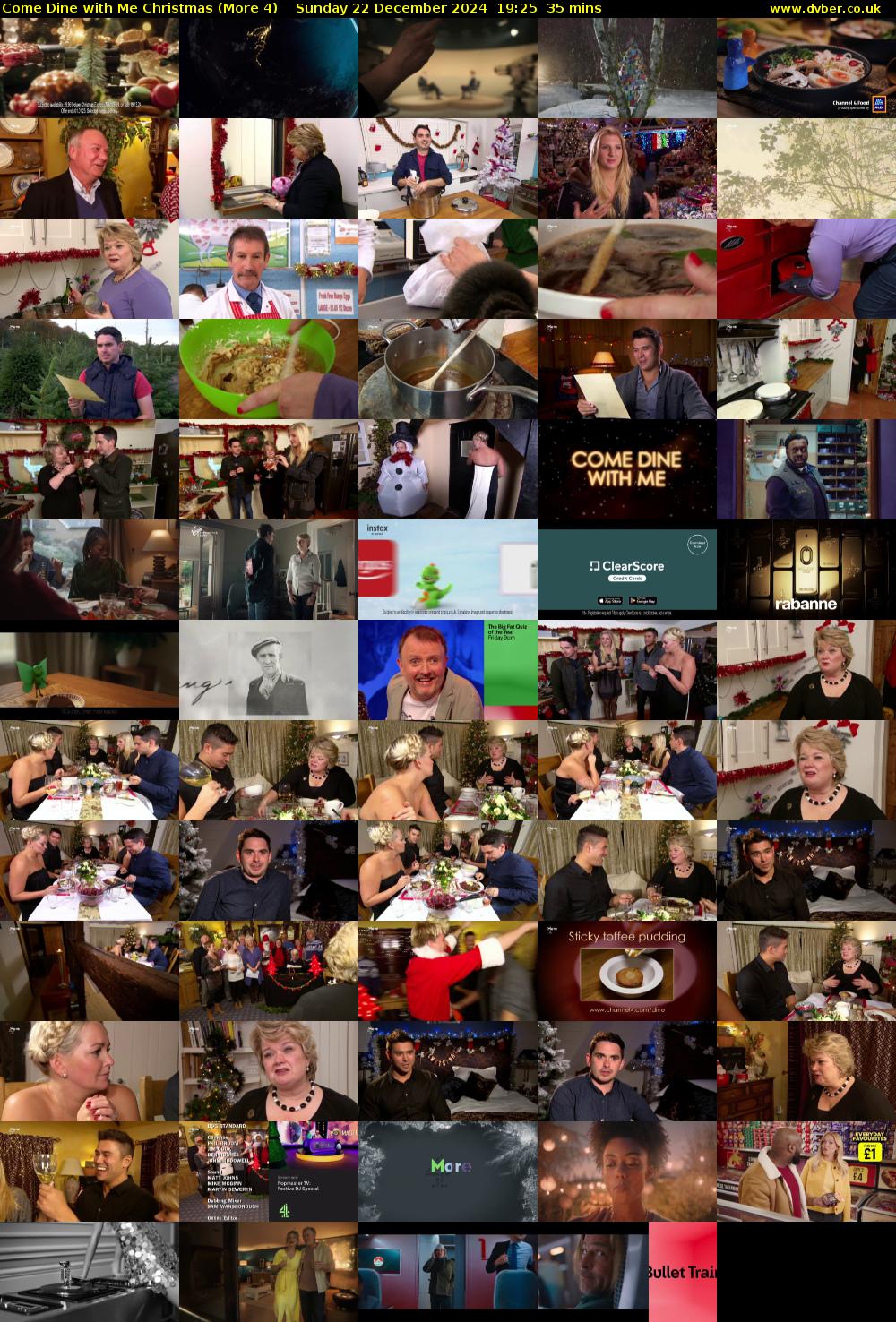 Come Dine with Me Christmas (More 4) Sunday 22 December 2024 19:25 - 20:00