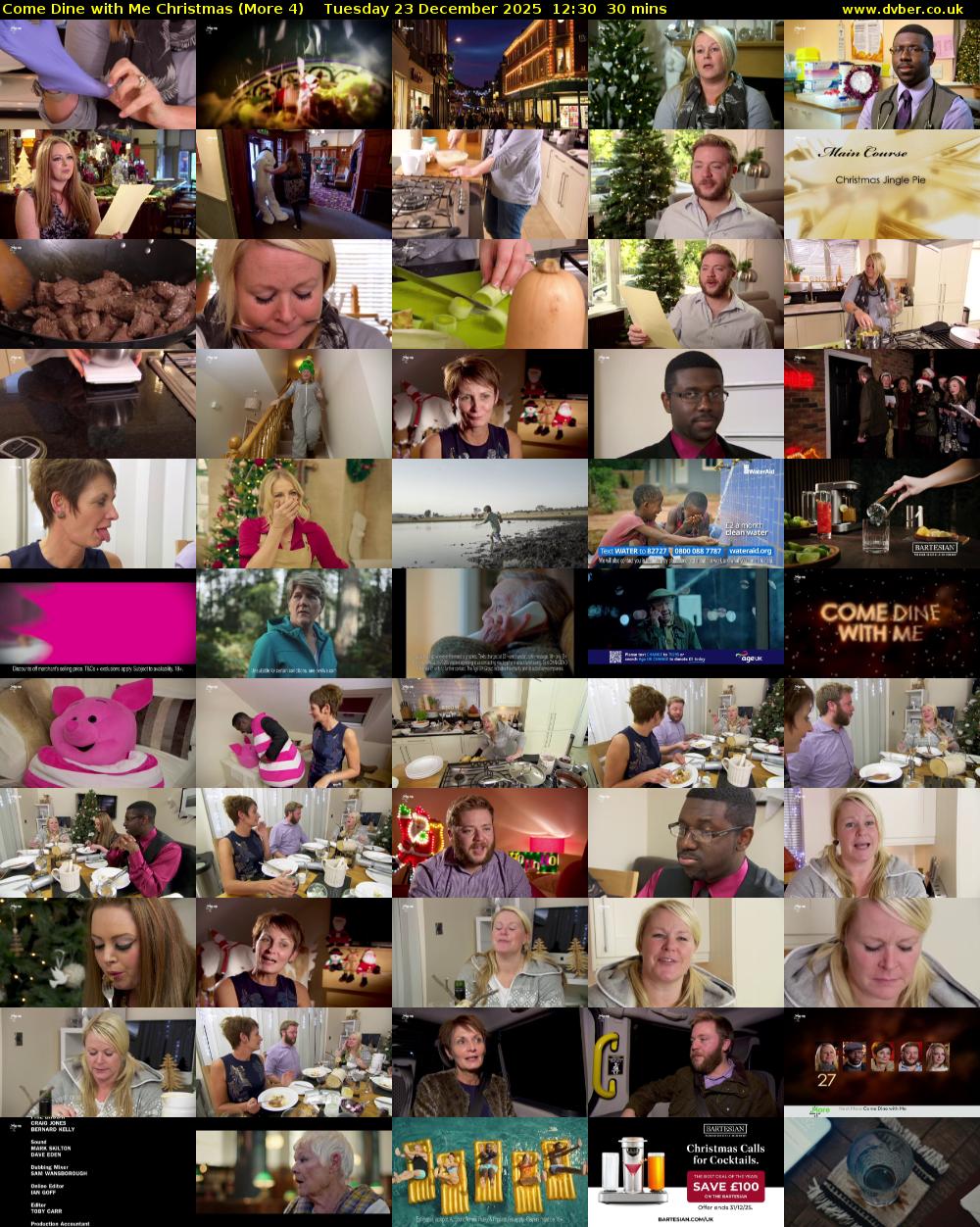 Come Dine with Me Christmas (More 4) Tuesday 23 December 2025 12:30 - 13:00