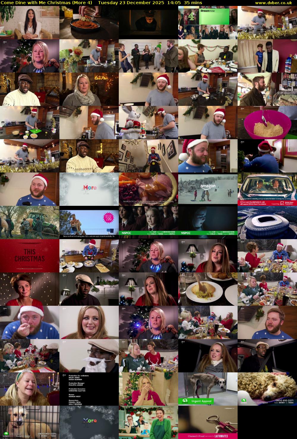 Come Dine with Me Christmas (More 4) Tuesday 23 December 2025 14:05 - 14:40
