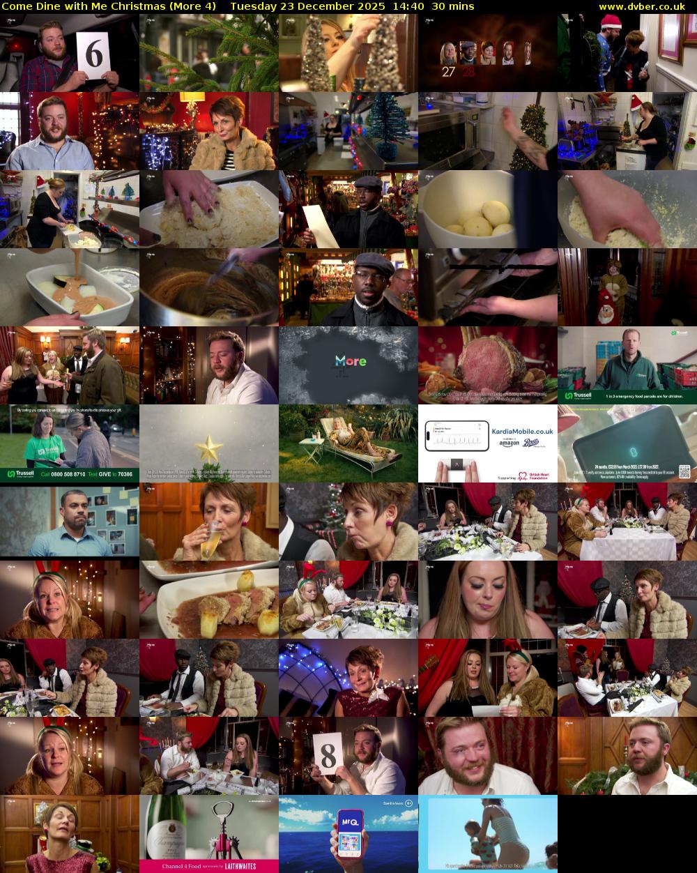 Come Dine with Me Christmas (More 4) Tuesday 23 December 2025 14:40 - 15:10