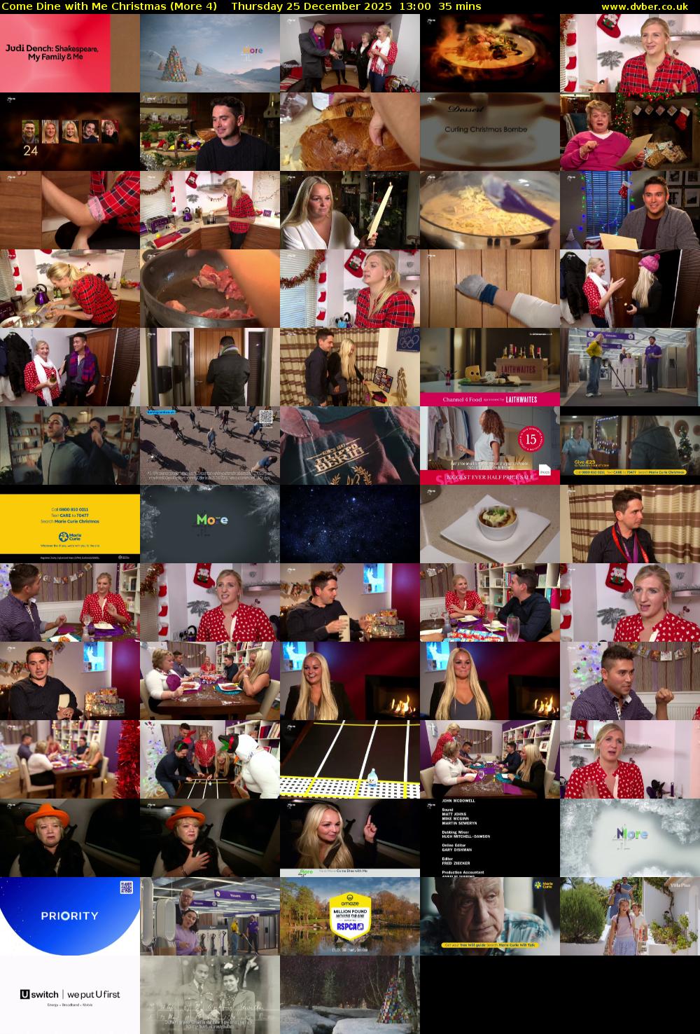 Come Dine with Me Christmas (More 4) Thursday 25 December 2025 13:00 - 13:35