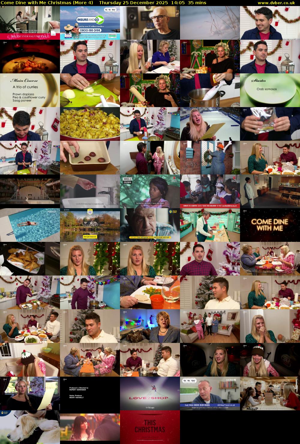 Come Dine with Me Christmas (More 4) Thursday 25 December 2025 14:05 - 14:40