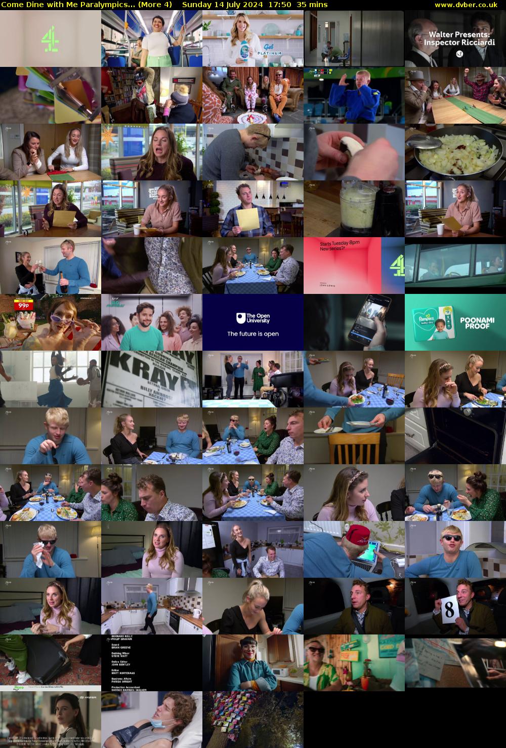 Come Dine with Me Paralympics... (More 4) Sunday 14 July 2024 17:50 - 18:25
