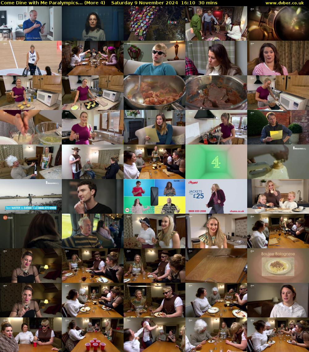 Come Dine with Me Paralympics... (More 4) Saturday 9 November 2024 16:10 - 16:40