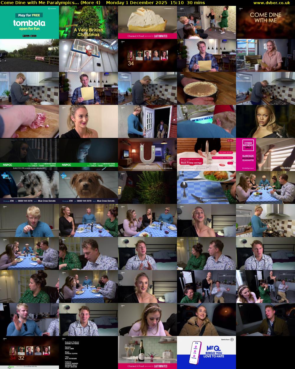 Come Dine with Me Paralympics... (More 4) Monday 1 December 2025 15:10 - 15:40