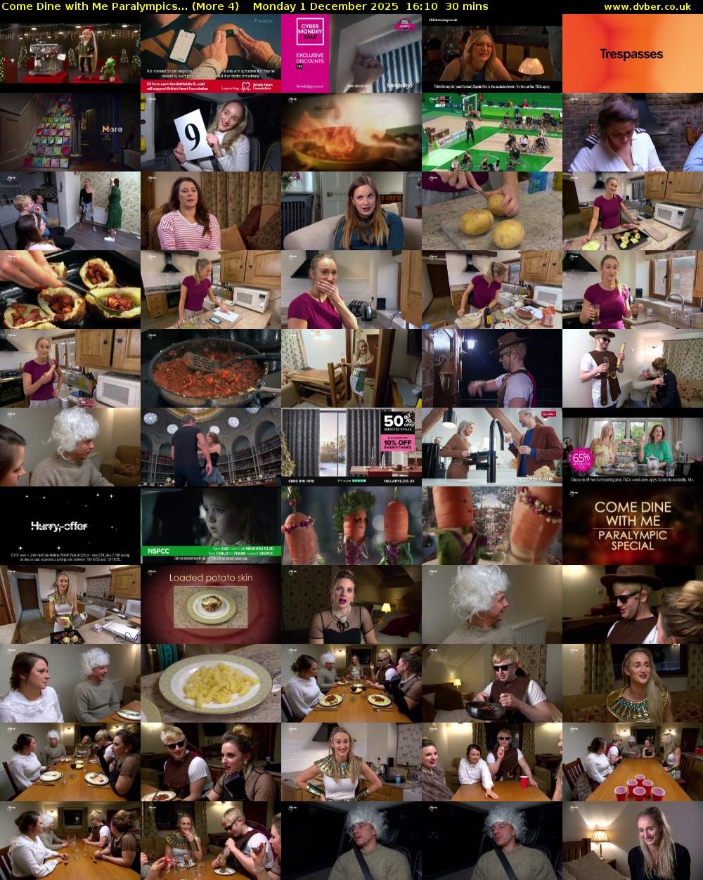 Come Dine with Me Paralympics... (More 4) Monday 1 December 2025 16:10 - 16:40