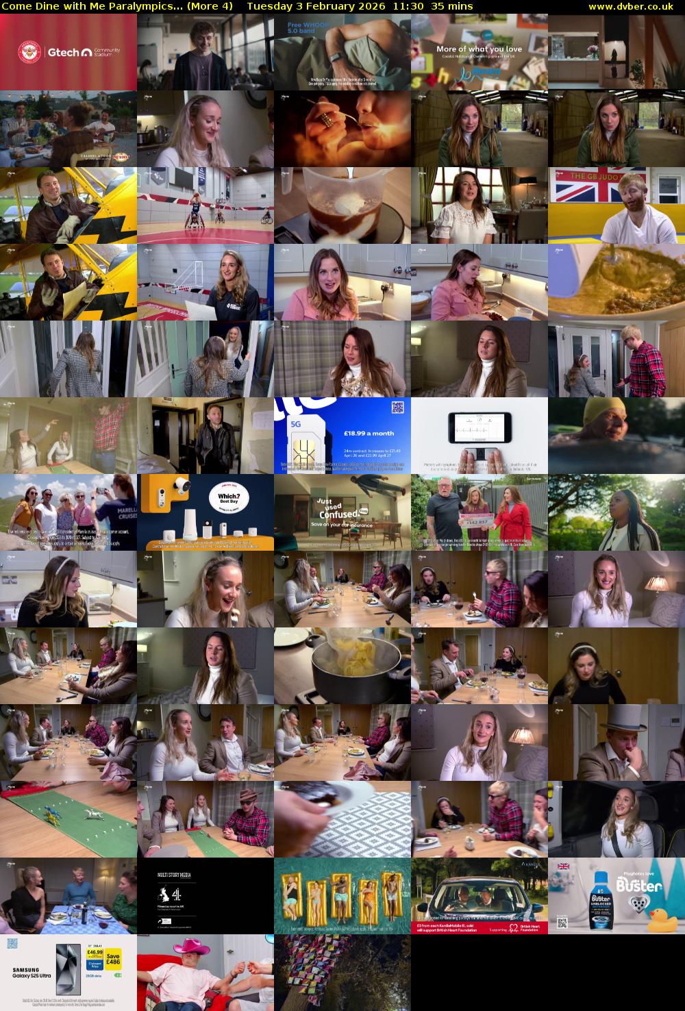 Come Dine with Me Paralympics... (More 4) Tuesday 3 February 2026 11:30 - 12:05