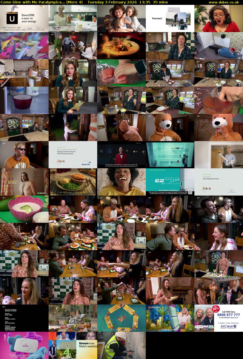 Come Dine with Me Paralympics... (More 4) Tuesday 3 February 2026 13:35 - 14:10