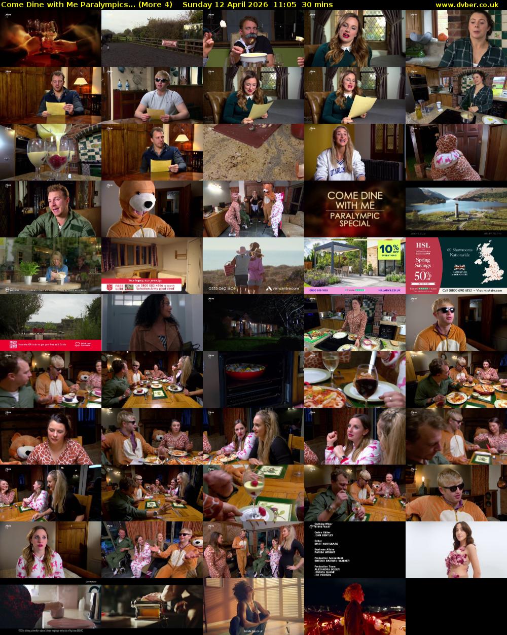 Come Dine with Me Paralympics... (More 4) Sunday 12 April 2026 11:05 - 11:35
