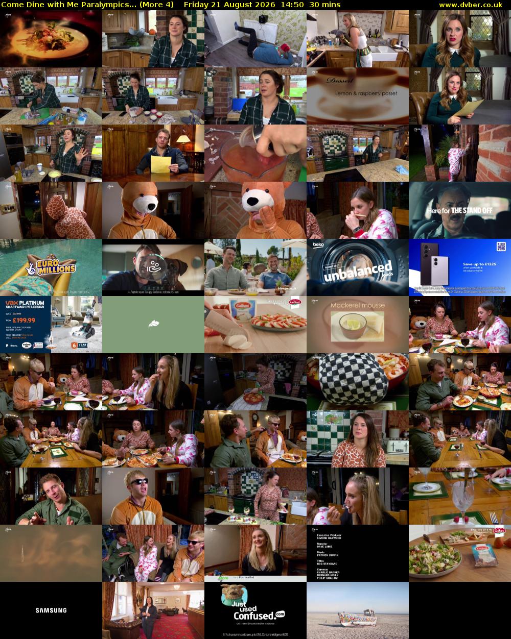 Come Dine with Me Paralympics... (More 4) Friday 21 August 2026 14:50 - 15:20