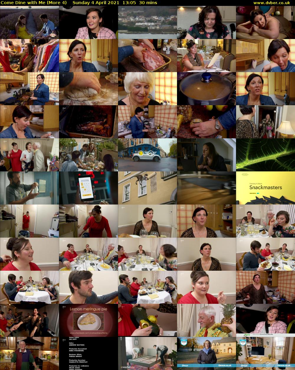Come Dine with Me (More 4) Sunday 4 April 2021 13:05 - 13:35