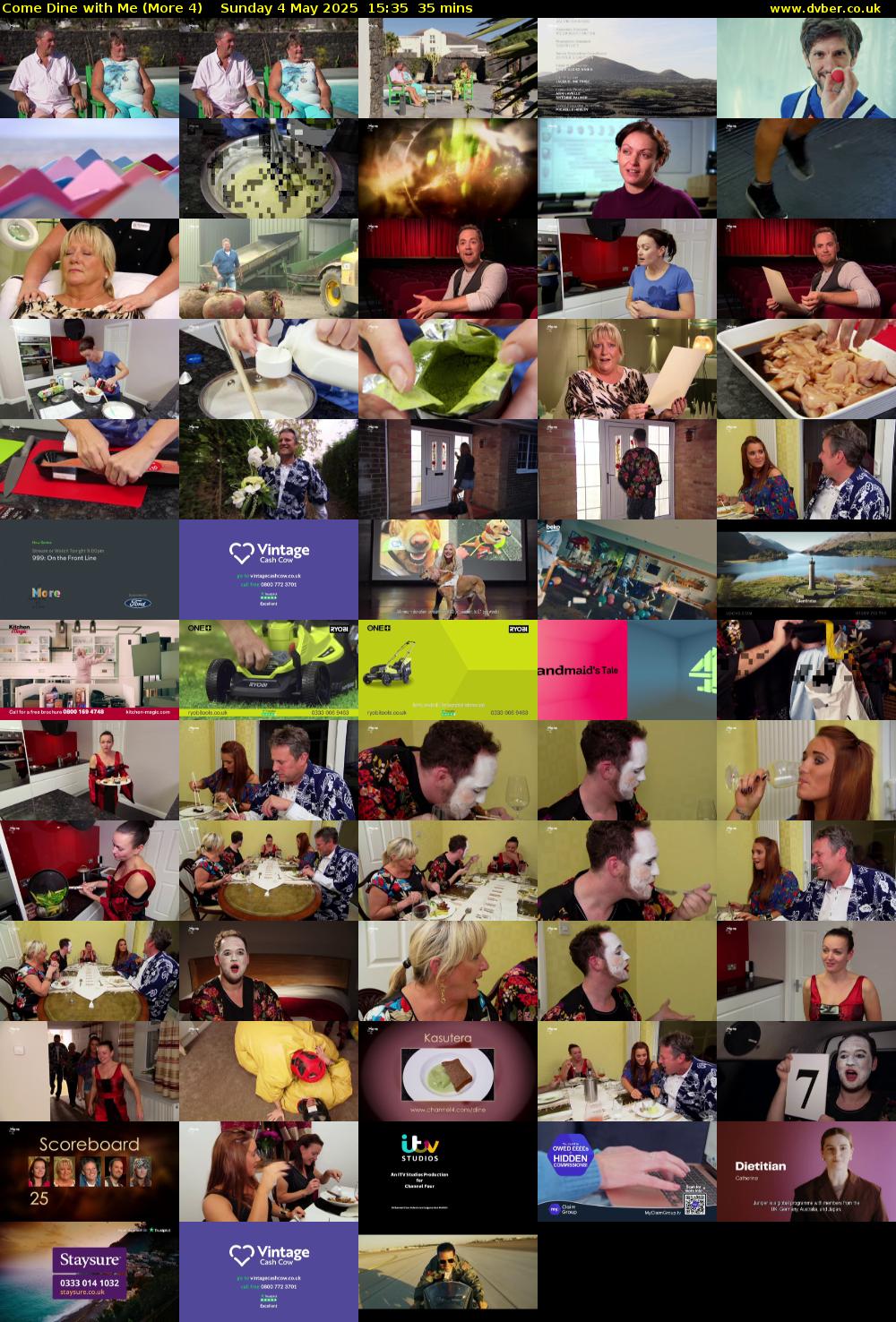 Come Dine with Me (More 4) Sunday 4 May 2025 15:35 - 16:10