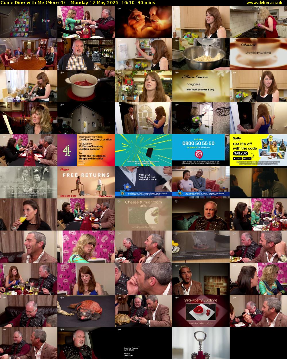 Come Dine with Me (More 4) Monday 12 May 2025 16:10 - 16:40