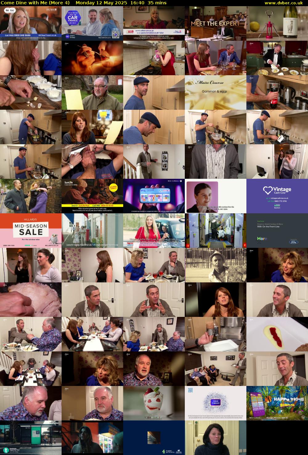 Come Dine with Me (More 4) Monday 12 May 2025 16:40 - 17:15