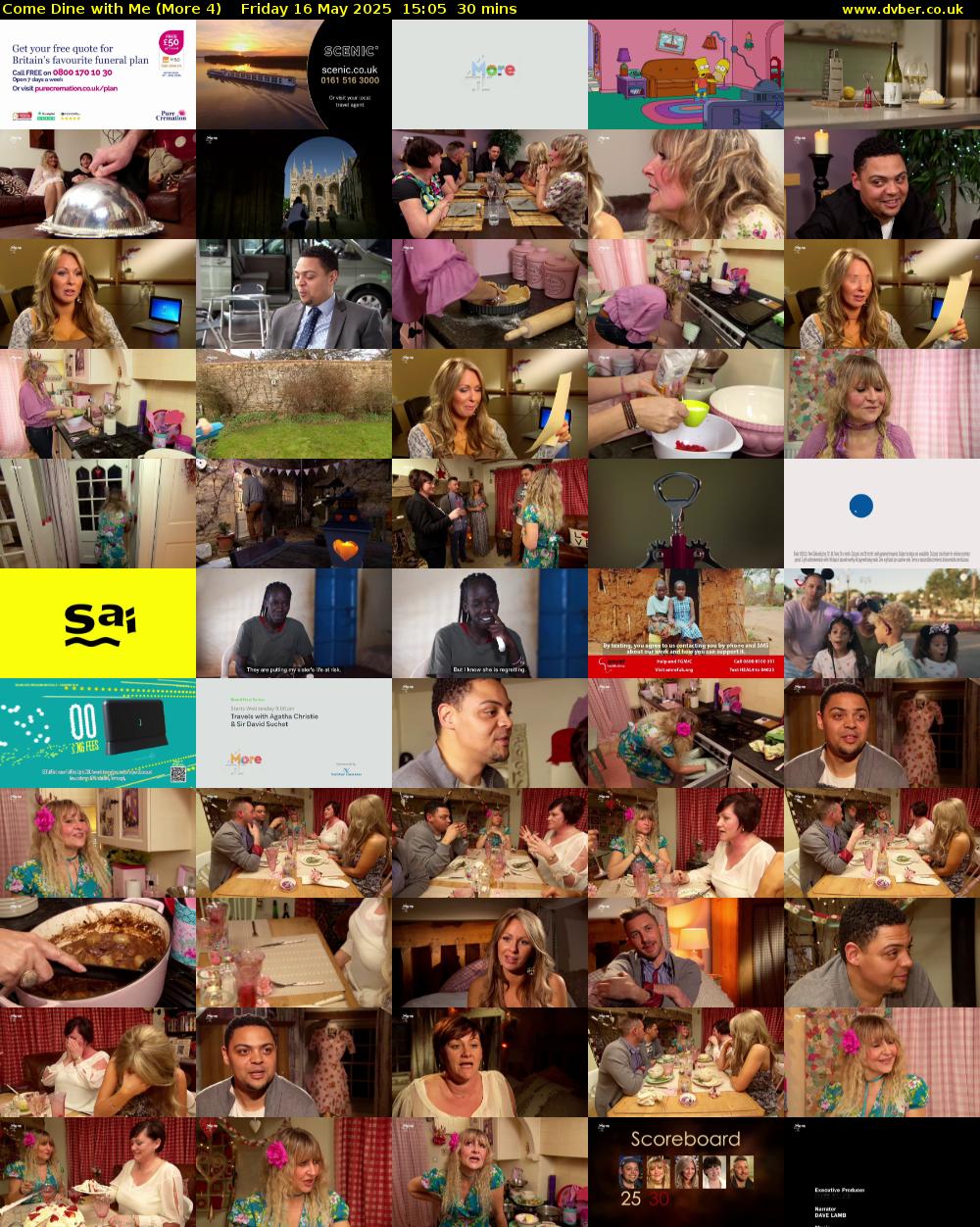 Come Dine with Me (More 4) Friday 16 May 2025 15:05 - 15:35