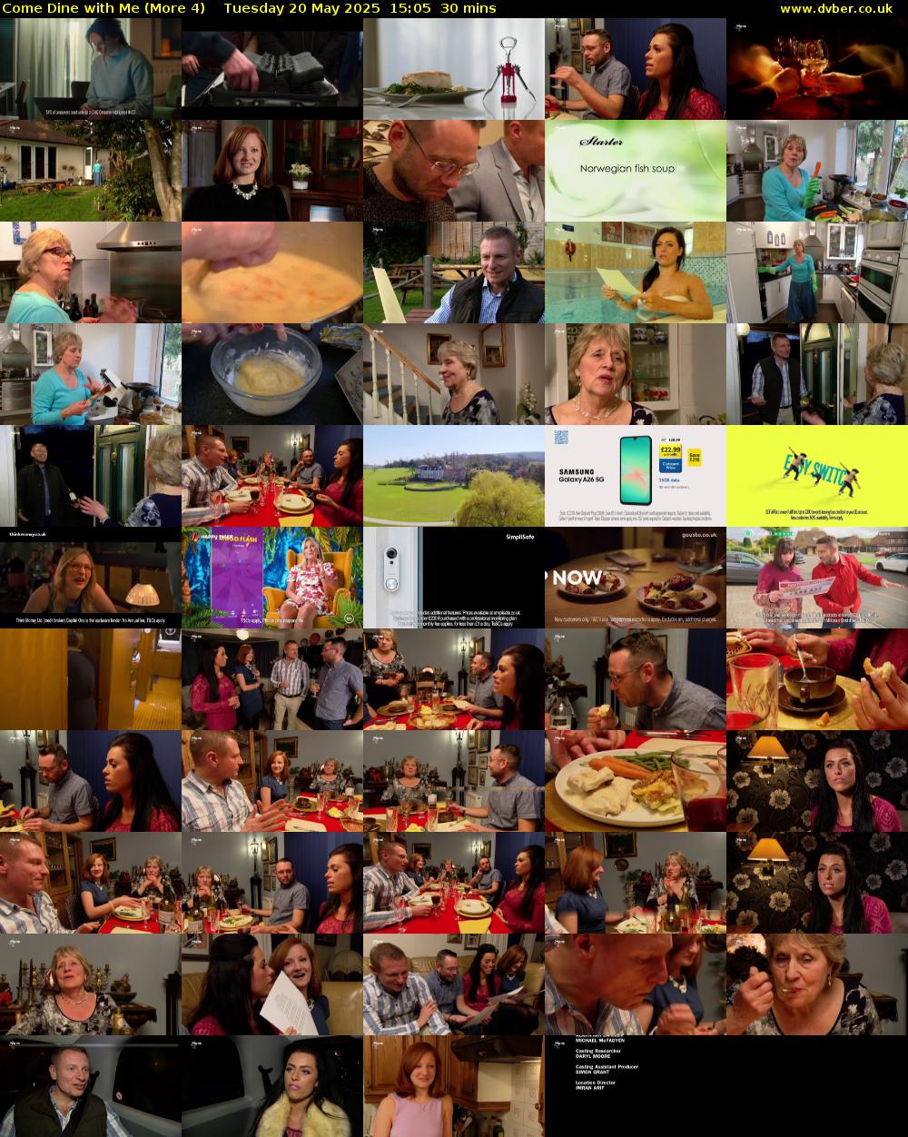 Come Dine with Me (More 4) Tuesday 20 May 2025 15:05 - 15:35
