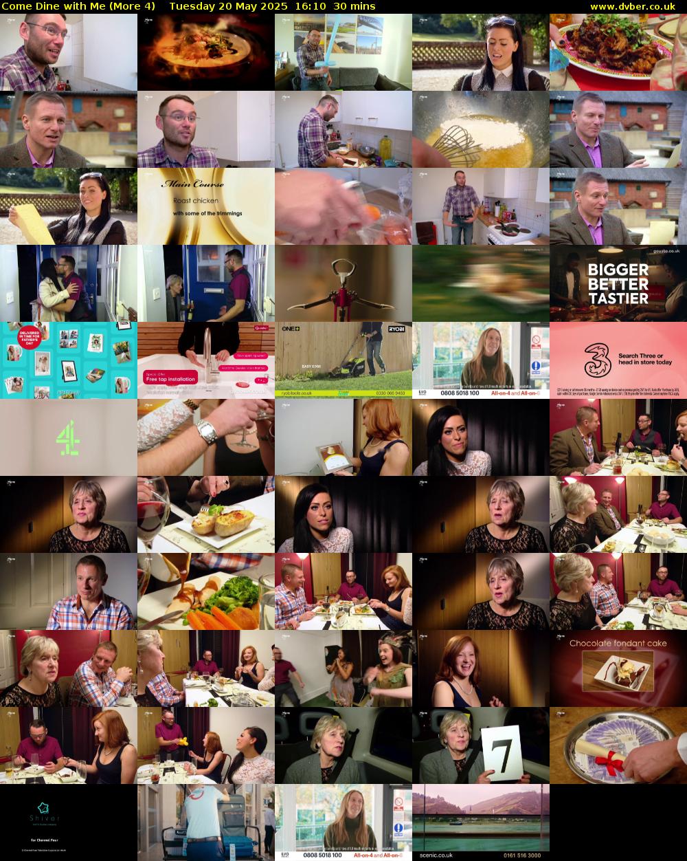 Come Dine with Me (More 4) Tuesday 20 May 2025 16:10 - 16:40