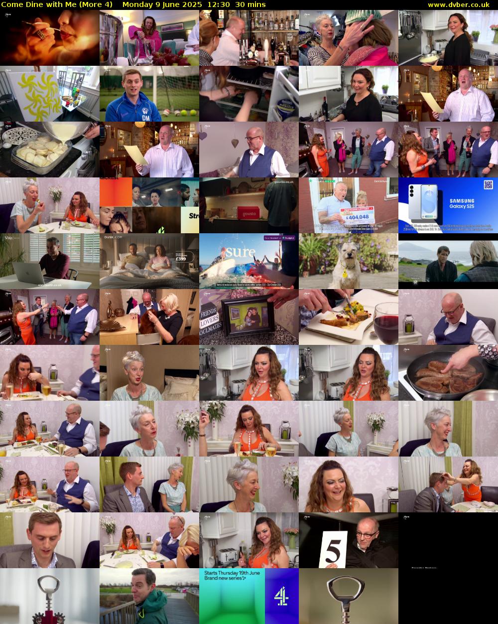 Come Dine with Me (More 4) Monday 9 June 2025 12:30 - 13:00