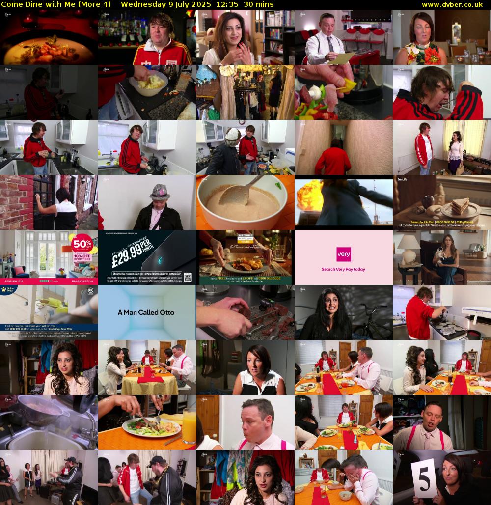 Come Dine with Me (More 4) Wednesday 9 July 2025 12:35 - 13:05