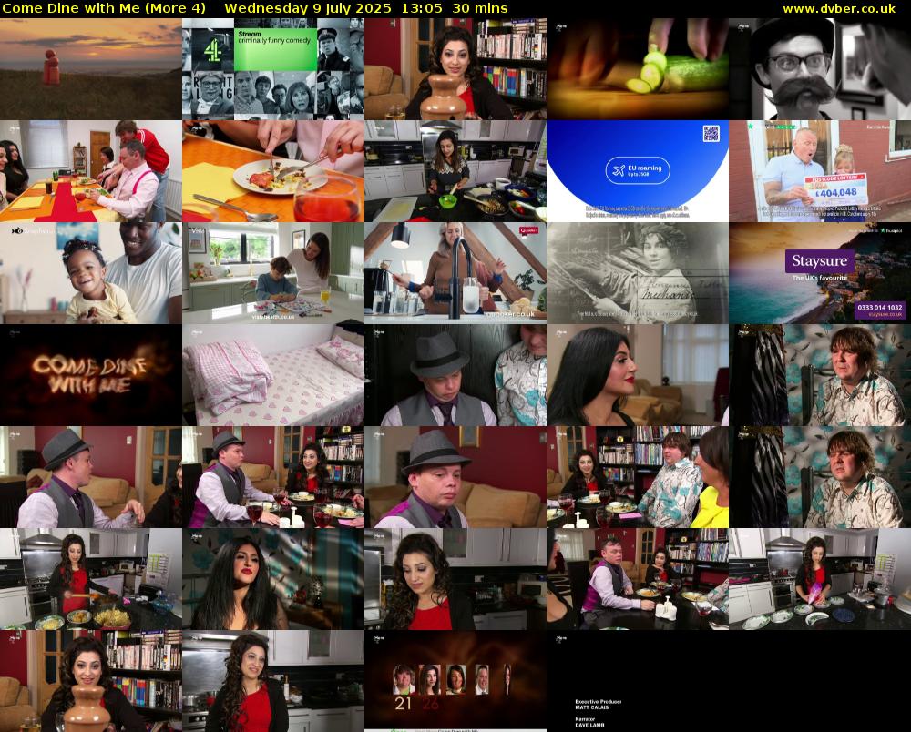 Come Dine with Me (More 4) Wednesday 9 July 2025 13:05 - 13:35