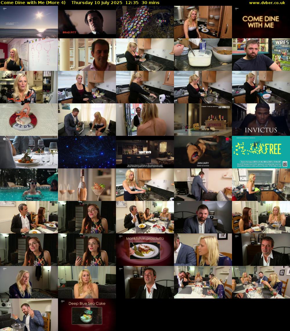 Come Dine with Me (More 4) Thursday 10 July 2025 12:35 - 13:05