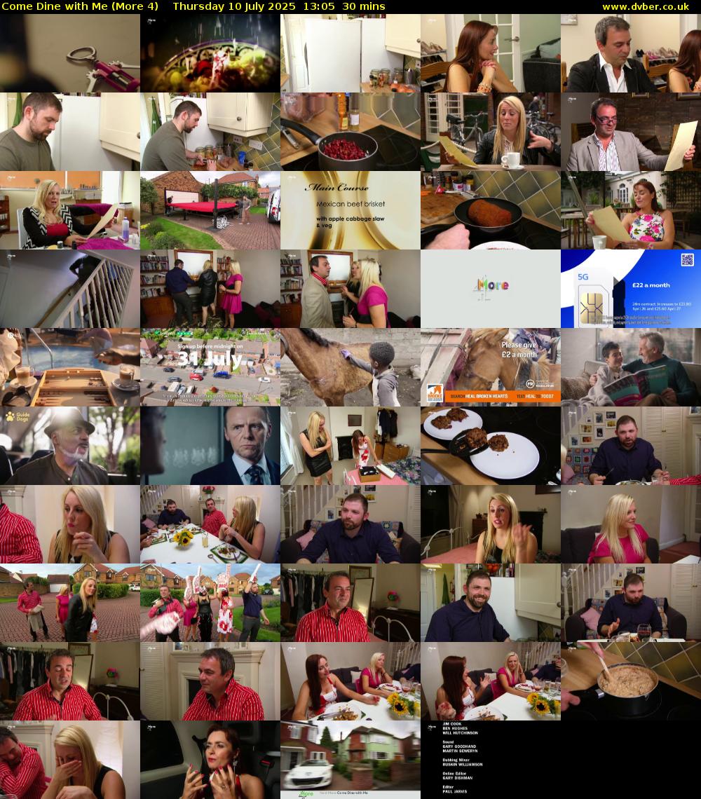Come Dine with Me (More 4) Thursday 10 July 2025 13:05 - 13:35