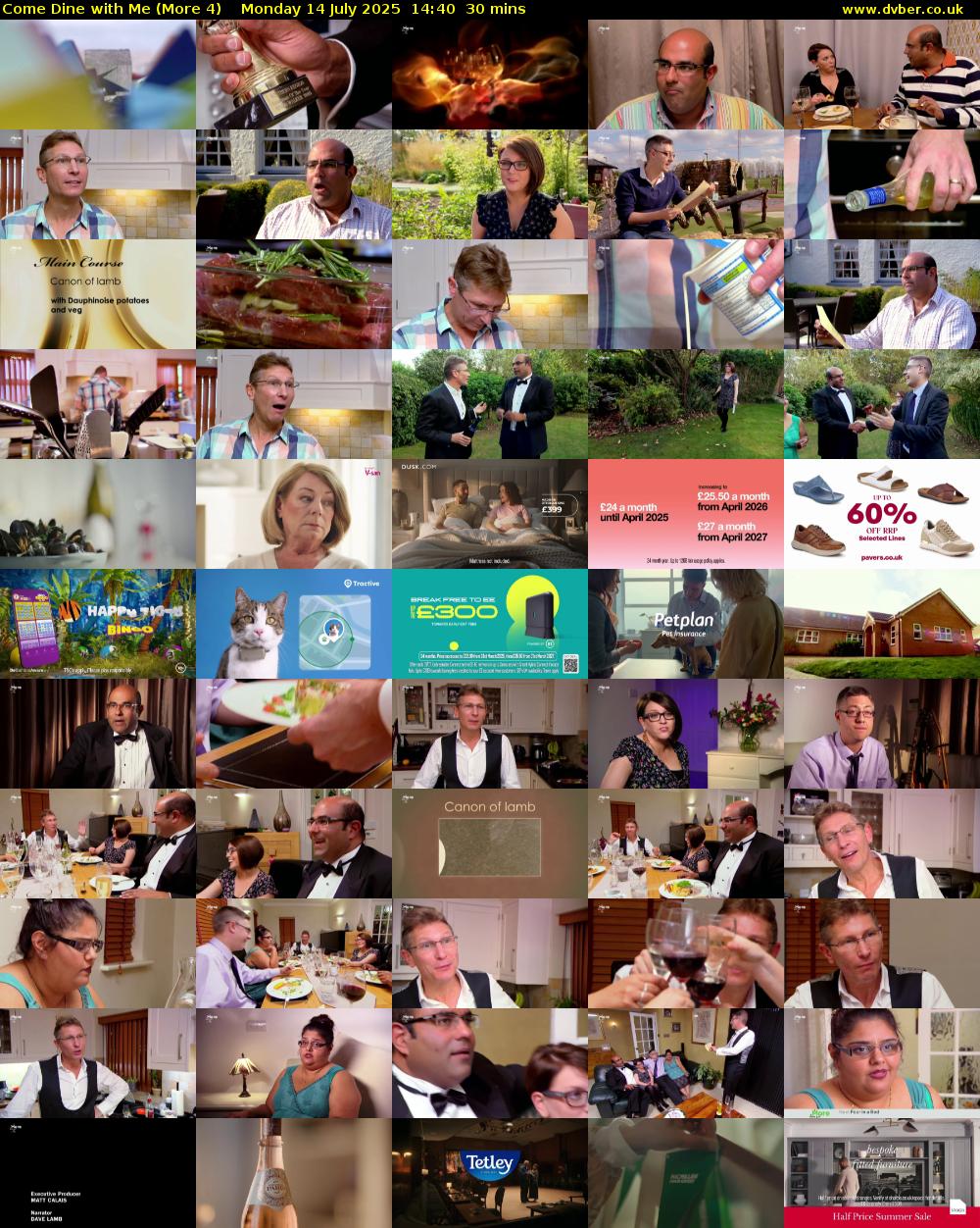 Come Dine with Me (More 4) Monday 14 July 2025 14:40 - 15:10