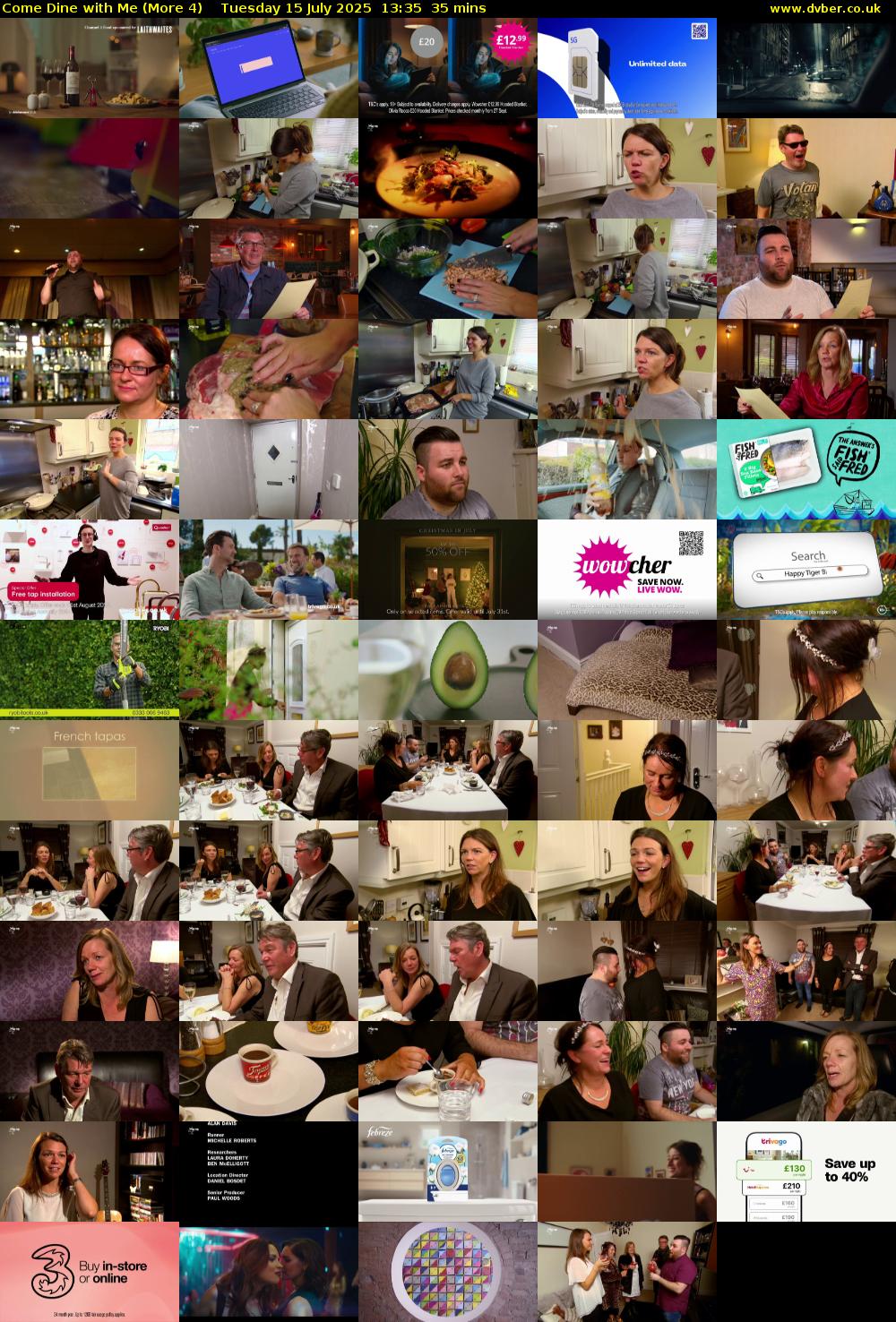 Come Dine with Me (More 4) Tuesday 15 July 2025 13:35 - 14:10