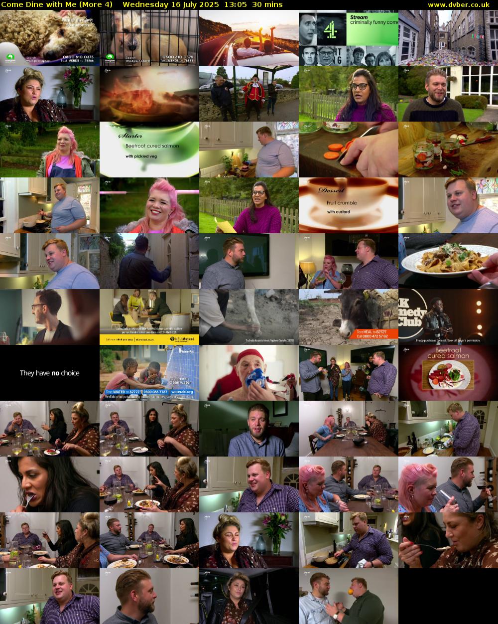 Come Dine with Me (More 4) Wednesday 16 July 2025 13:05 - 13:35