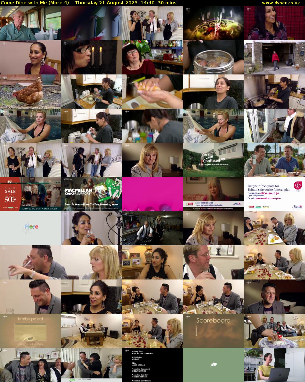 Come Dine with Me (More 4) Thursday 21 August 2025 14:40 - 15:10
