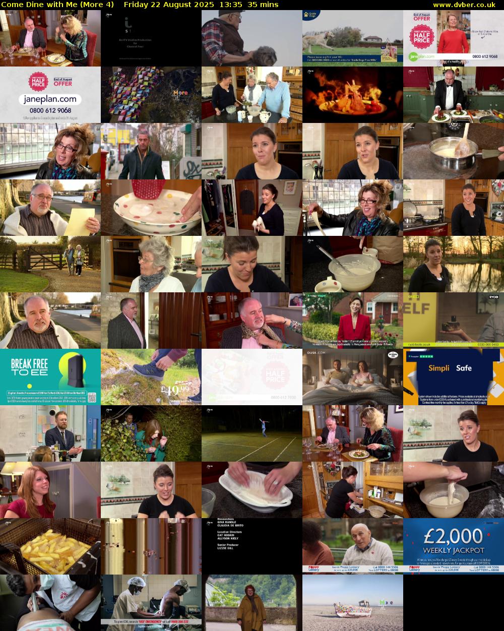 Come Dine with Me (More 4) Friday 22 August 2025 13:35 - 14:10