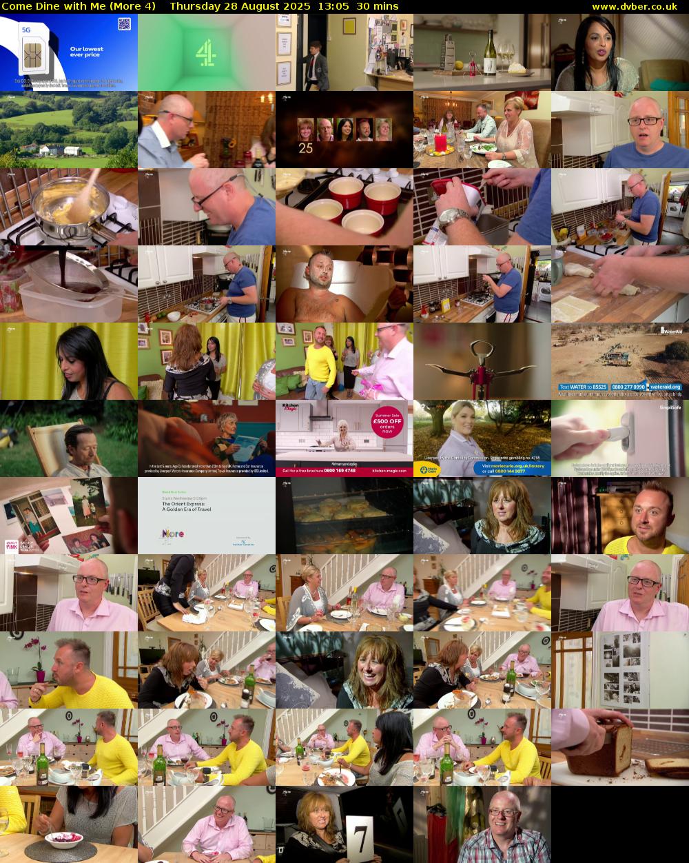 Come Dine with Me (More 4) Thursday 28 August 2025 13:05 - 13:35