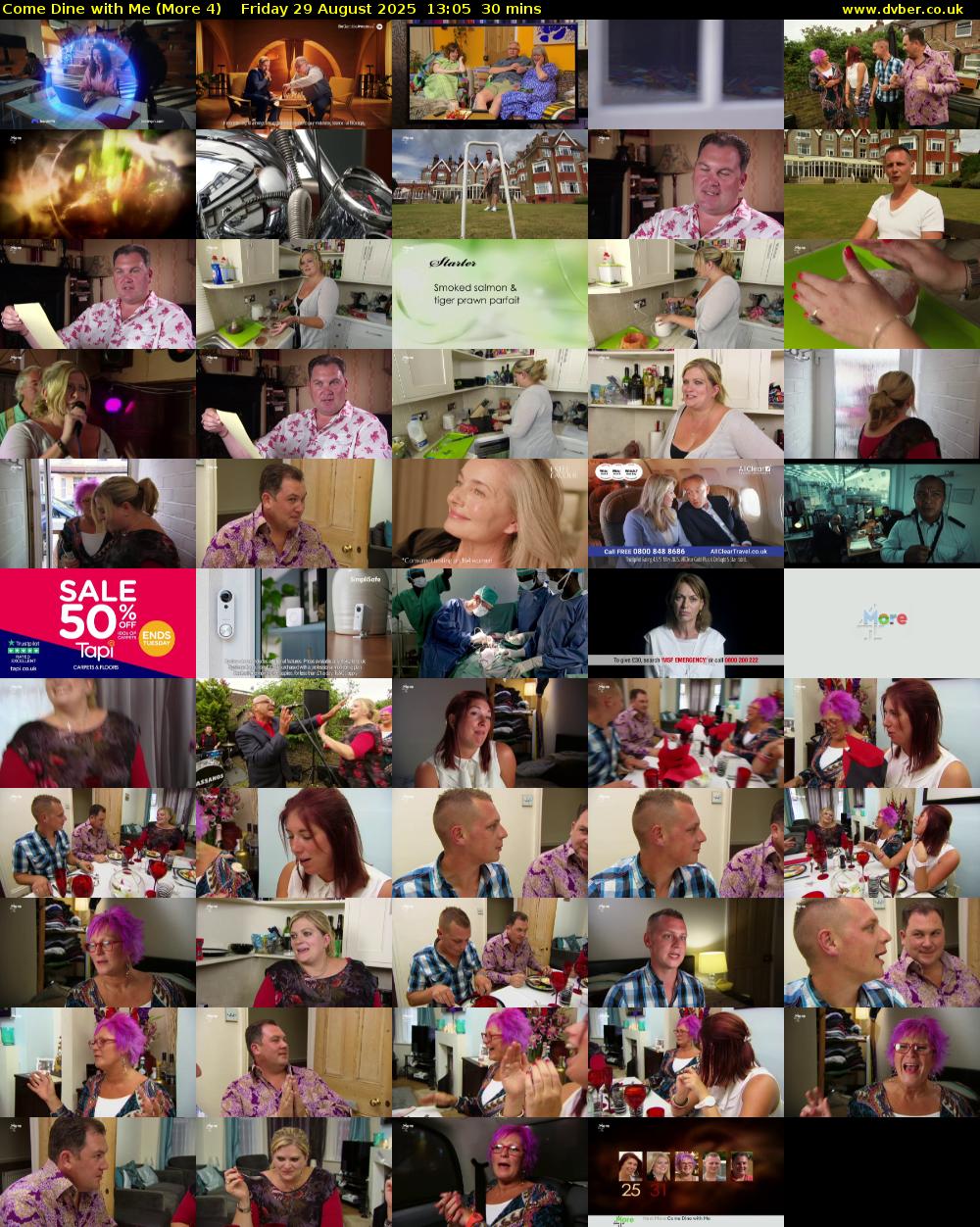 Come Dine with Me (More 4) Friday 29 August 2025 13:05 - 13:35