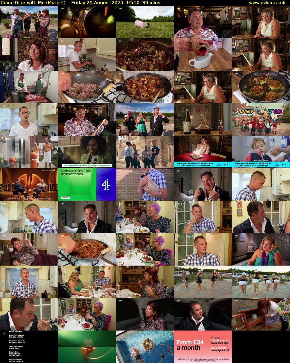 Come Dine with Me (More 4) Friday 29 August 2025 14:10 - 14:40