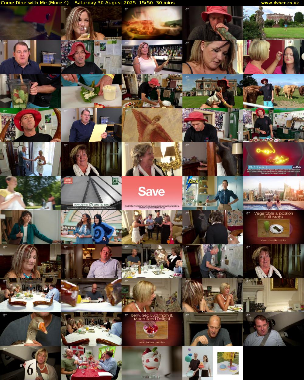 Come Dine with Me (More 4) Saturday 30 August 2025 15:50 - 16:20
