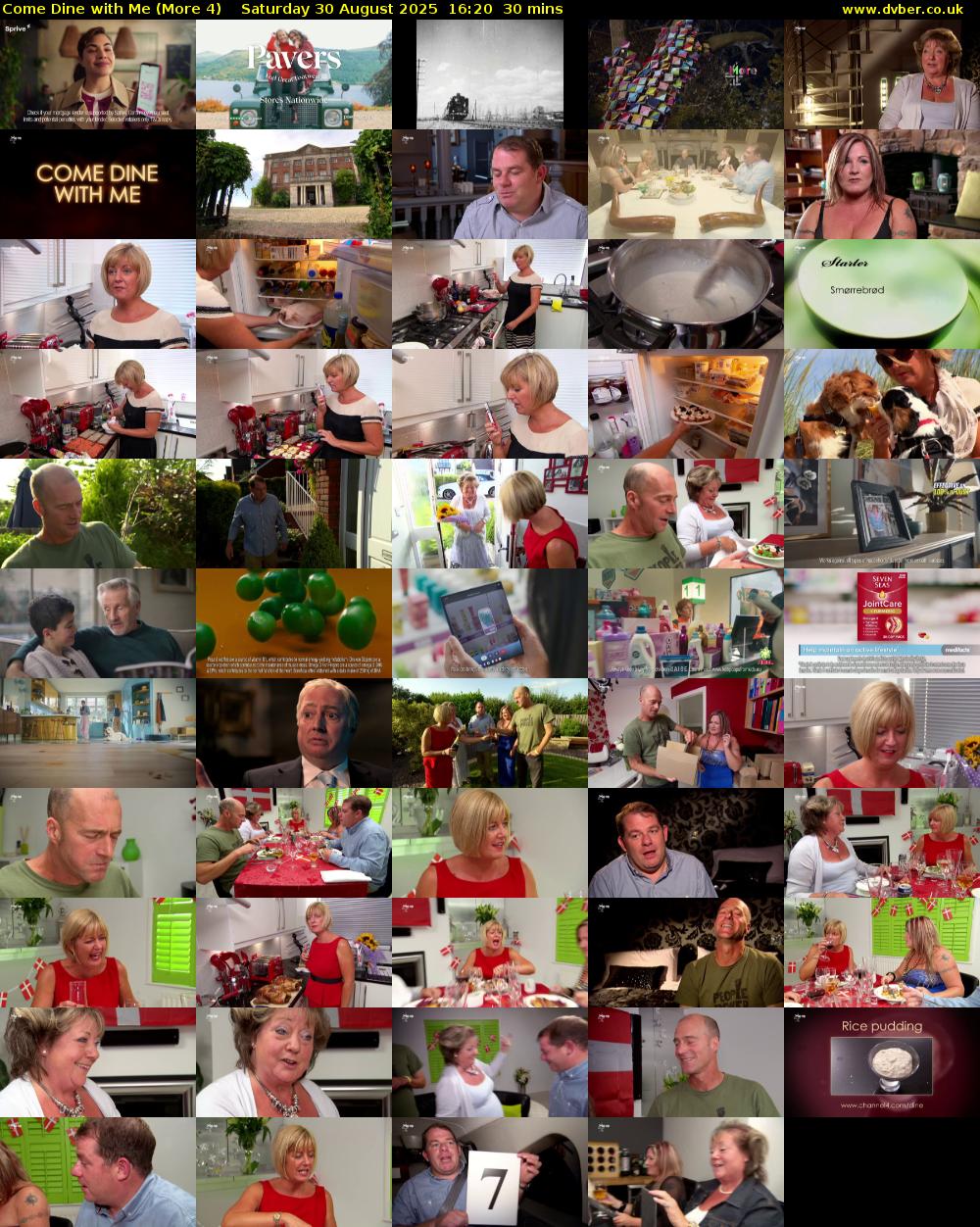 Come Dine with Me (More 4) Saturday 30 August 2025 16:20 - 16:50