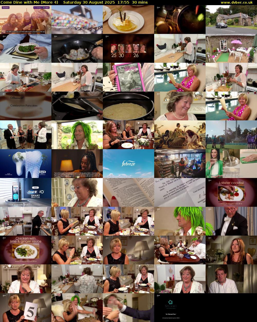 Come Dine with Me (More 4) Saturday 30 August 2025 17:55 - 18:25