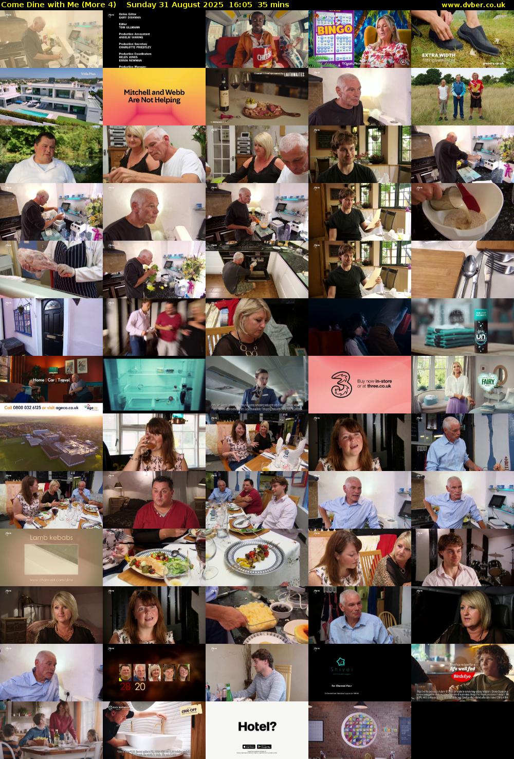 Come Dine with Me (More 4) Sunday 31 August 2025 16:05 - 16:40