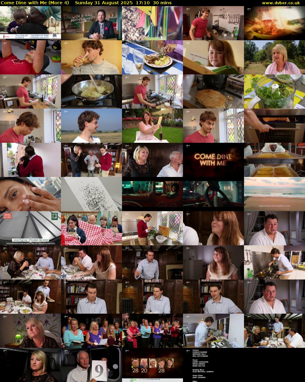 Come Dine with Me (More 4) Sunday 31 August 2025 17:10 - 17:40